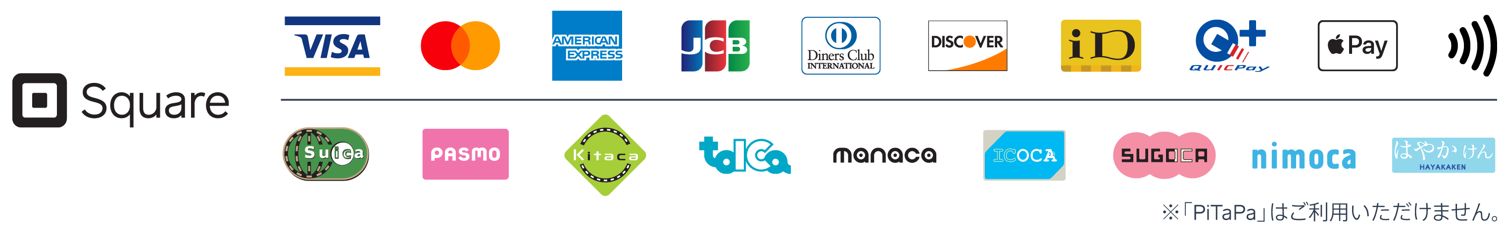 利用可能なカードブランド・電子マネー